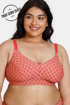 Zivame True Curv Zellij Dreams Lightly Lined Non Wired 3/4th Coverage Super Support Bra - Spiced Coral — thumbnail 1